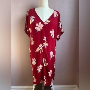 Madewell Novel Shift Dress Bird of Paradise Print